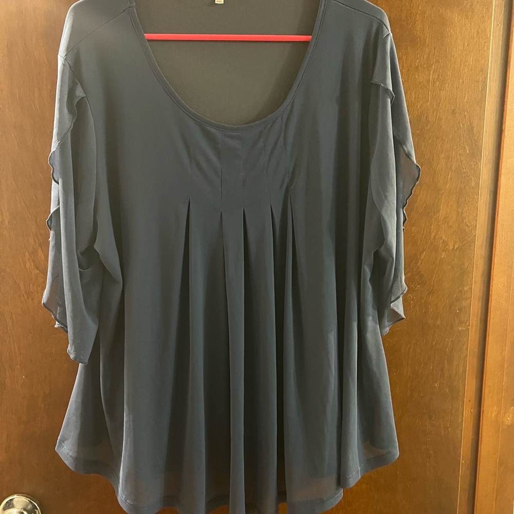Elegant Navy Blue Women's Top